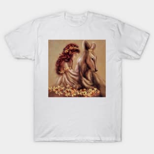 Friendship: Fairy and Deer Fantasy Wall Art T-Shirt